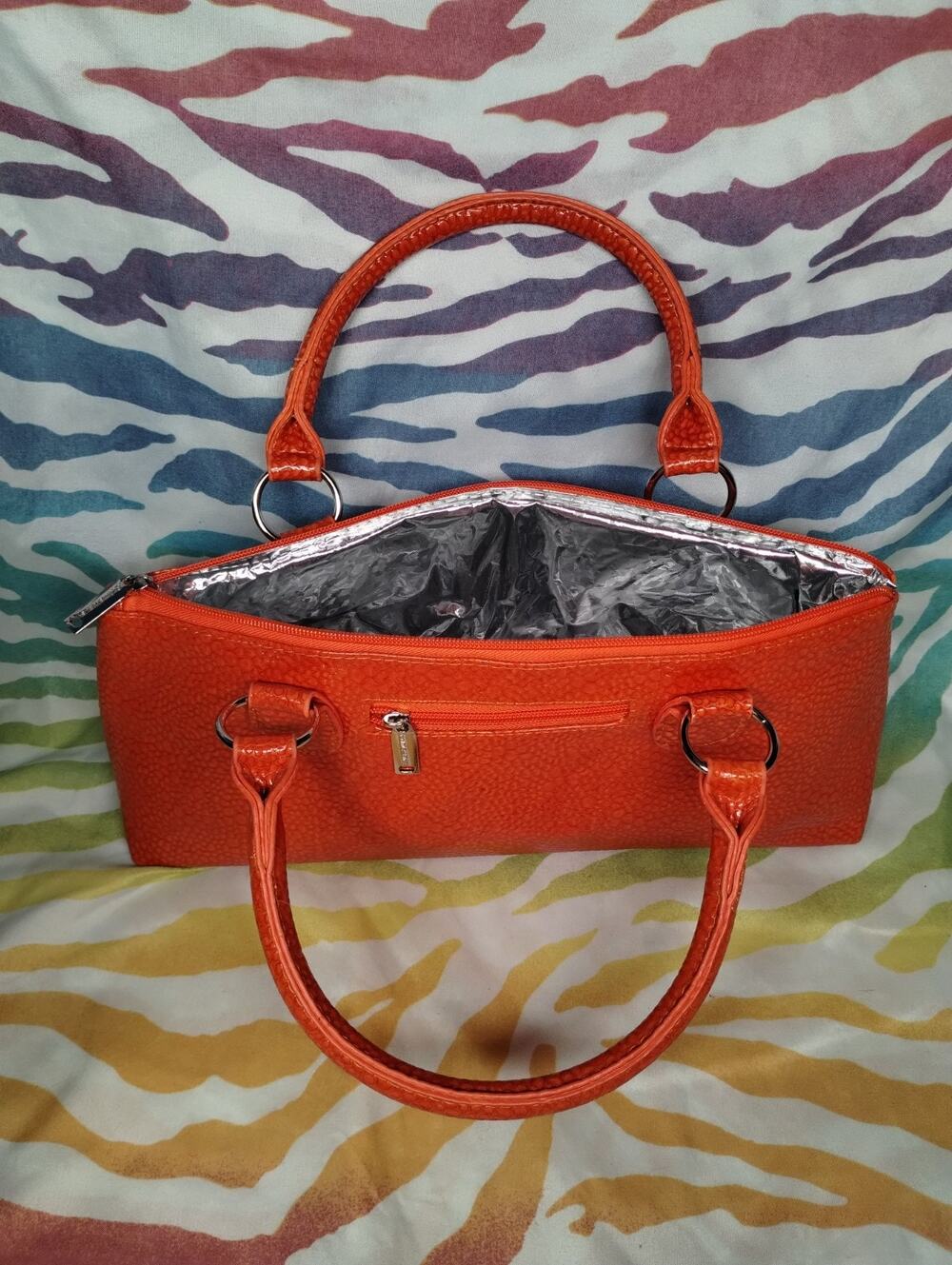 PrimeWare Insulated Single Bottle Tote Bar Accessories Orange Faux Leather